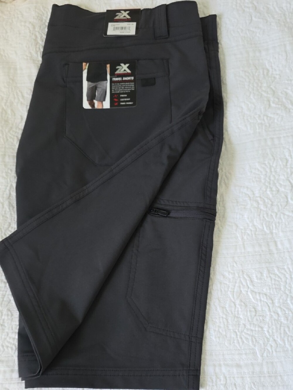 ZeroXposur Men's Travel Shorts - Dark Gray - Picture 2 of 2